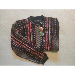 Steven Land Sweater M (NWT) | Retro Jacquard Pattern Knit